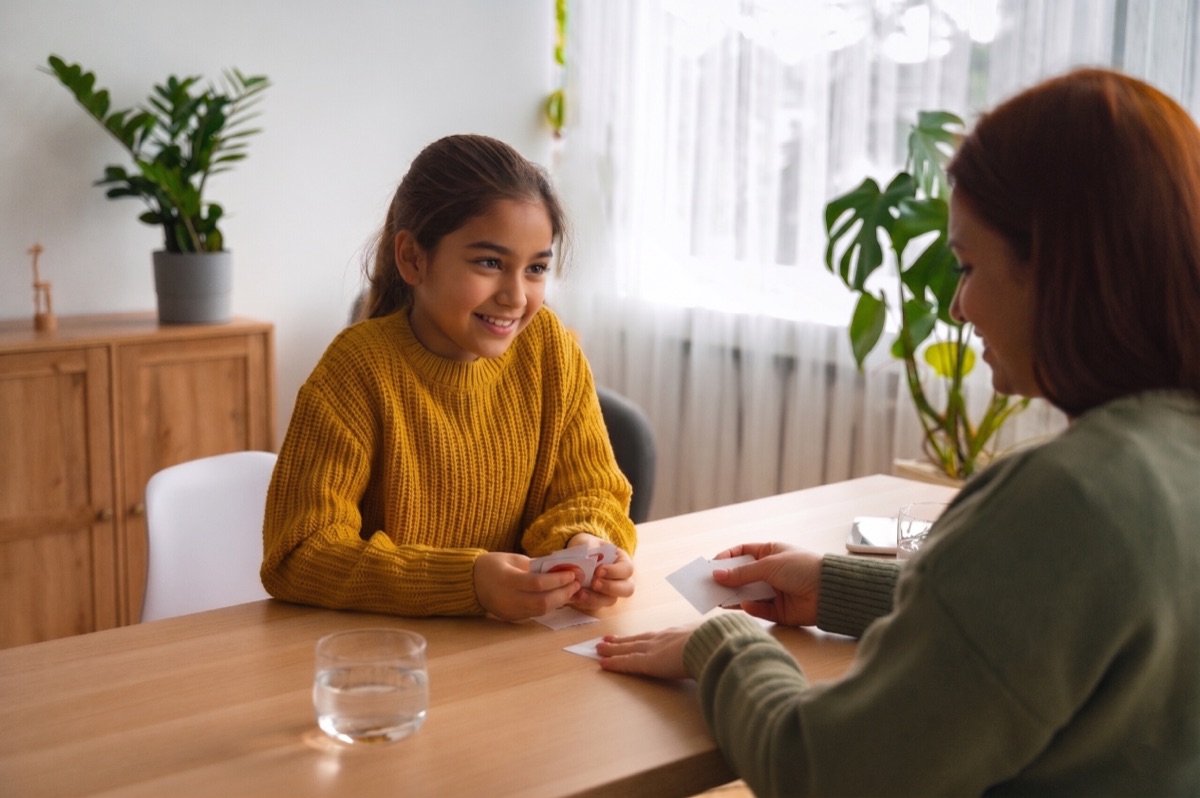 Behavioural therapy session with child