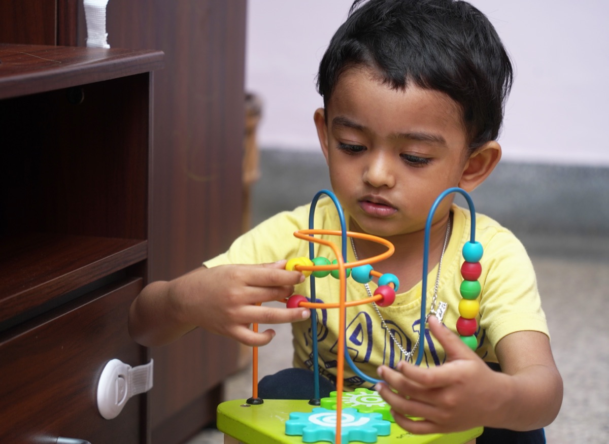 Early intervention session with young child